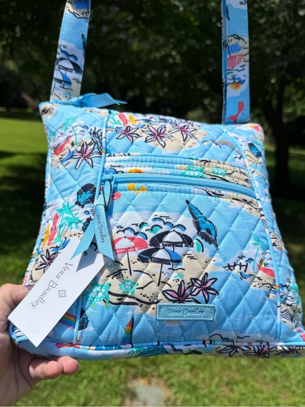 Vera Bradley Hipster Crossbody Bag Beach Treasures NWT Retired Cotton